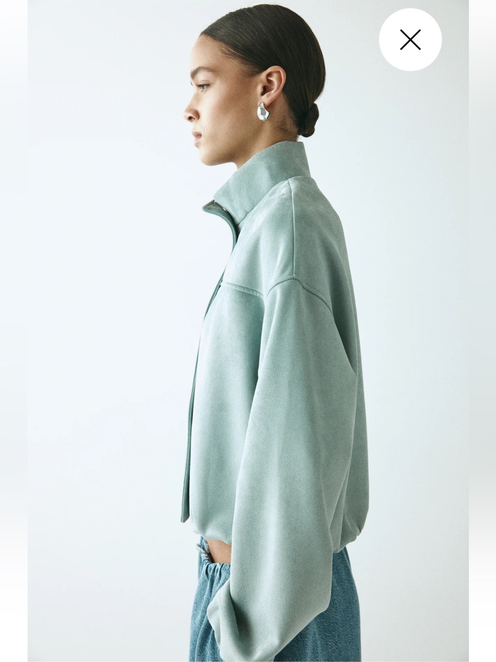 NWT H&M Suede Bomber Jacket - Women - Picture 3 of 12